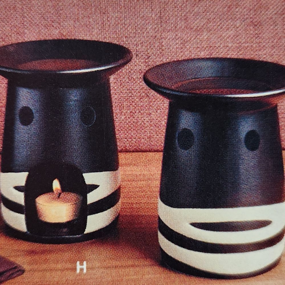 🩵Partylite Black & White African Inspiration Fragrance Warmer